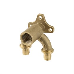 TECEspring AX, Тройник угловой с настенным креплением, закругленный 16 х 1/2'' х 16, латунь 768625S