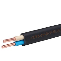 Кабель ВВГ-Пнг(А) 2х1.5 ОК (N) 0.66кВ (бухта 20м) (шт) АЛЬФАКАБЕЛЬ 45993 45993