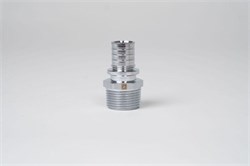 Рехау муфта переходная с наружной резьбой Н 17 х 1/2" для труб из сшитого полиэтилена Therm S, латунь хромированная, Rexau 12588173002