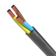 Провод TOKOV ELECTRIC ПВС 3х1(2х1+1х1) 380В Ч (бухта) (м) 1945489 1945489