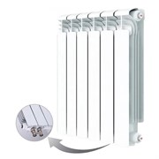 Rifar ALUM Ventil 200 - 4 секций алюминиевый радиатор с нижним, боковым подключением RAV2004