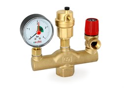 Uni-Fitt группа безопасности котла до 50 кВт, 1", 3 бар, латунь 252G4530